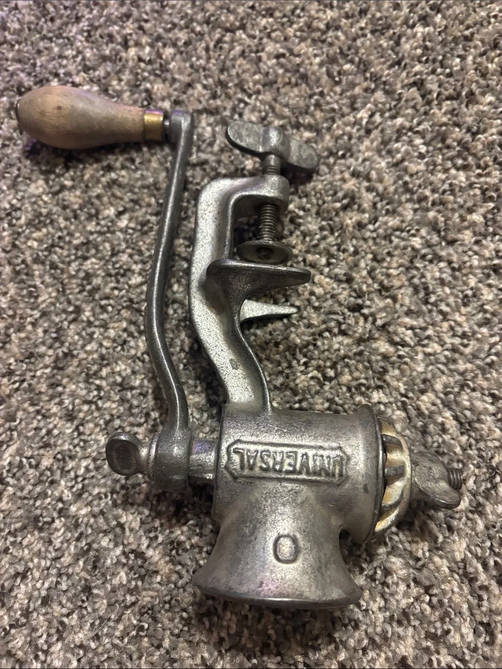 Hand-crank meat grinder or food grinder